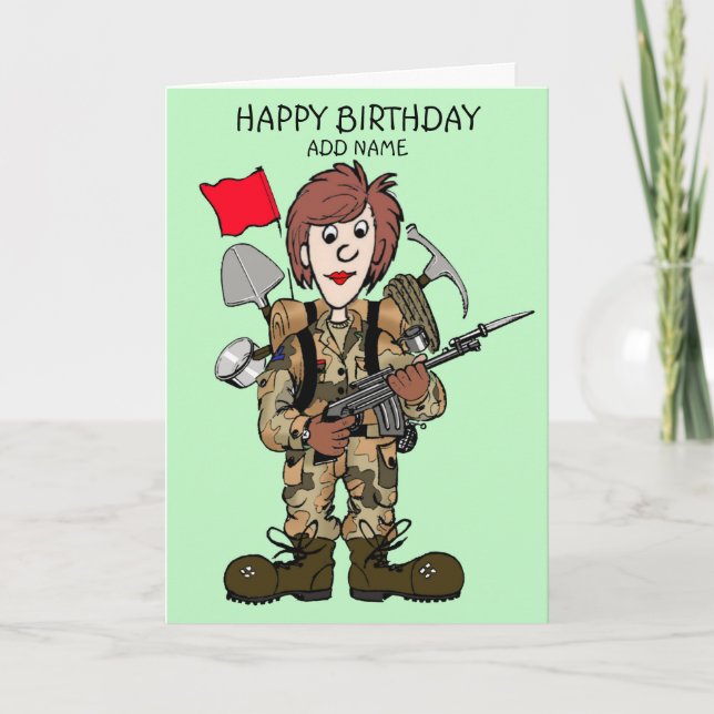 Tarjeta Soldado femenino (Anverso)