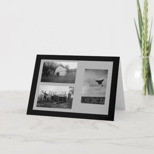 Tarjeta Soldados británicos con la cometa y el paracaídas (Anverso)