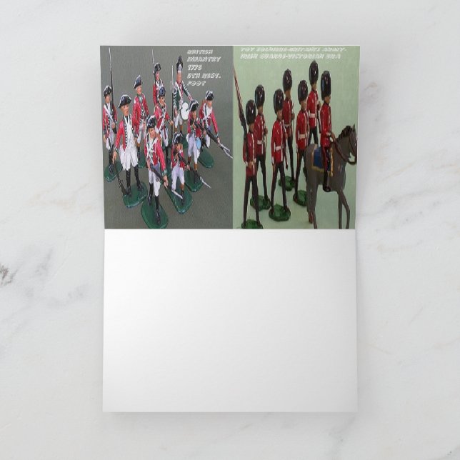 Tarjeta Soldados de juguetes de vacaciones (Interior)