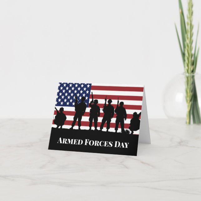 Tarjeta Soldados de las Fuerzas Armadas de Estados Unidos: (Anverso)