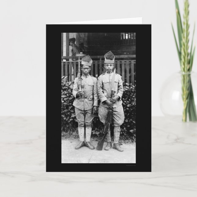 Tarjeta Soldados Filipinas 1909 de Moro (Anverso)