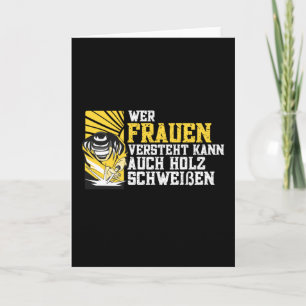 Tarjeta Soldadura de lemas de trabajo graciosos
