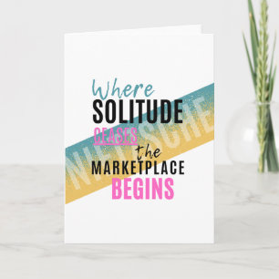 Tarjeta Soledad y multitudes Introvert cita a Nietzsche