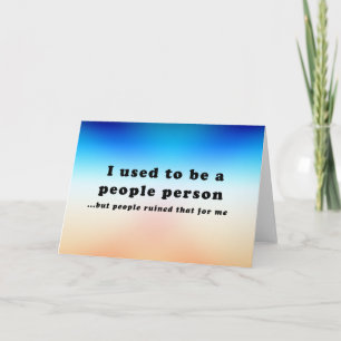 Tarjeta Solía ser una persona...