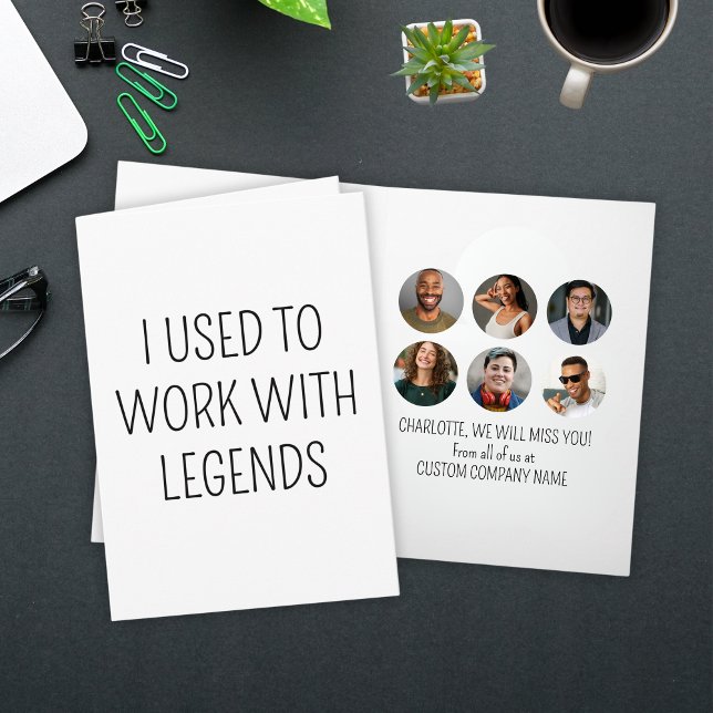 Tarjeta Solía Trabajar Con Leyendas 6 Foto De Coworker (I Used To Work With Legends 6 Coworker Photo Card
)