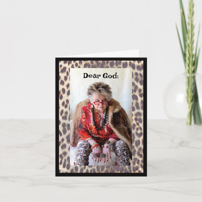 Tarjeta Solicitando una 'pequeña charla con Dios sobre el  (Anverso)