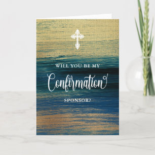 Tarjeta Solicitud De Patrocinador De Confirmación De Oro Y