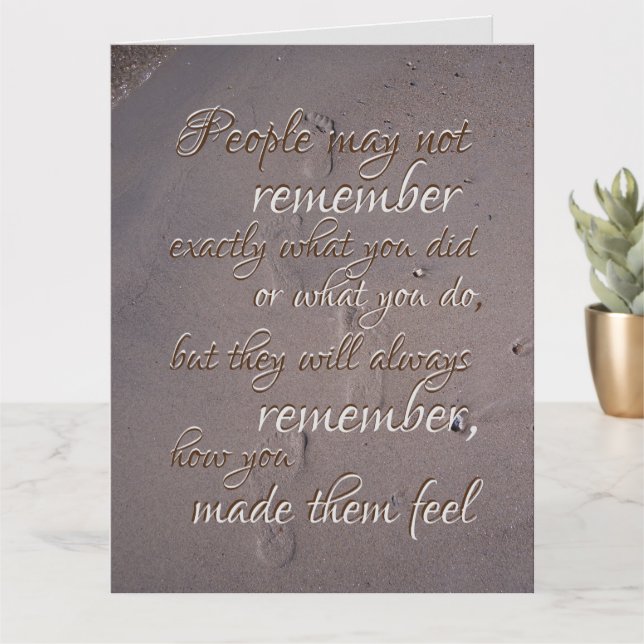 Tarjeta Solidaridad con la familia de la pérdida de confor (Planta pequeña)