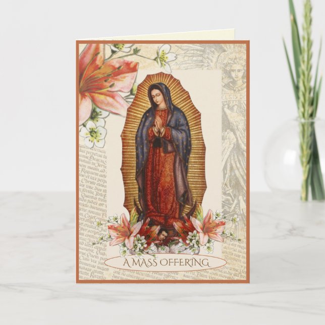 Tarjeta Solidaridad con la misa católica de Guadalupe Mary (Anverso)