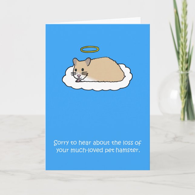 Tarjeta Solidaridad con la pérdida de Mascota Hamster (Anverso)
