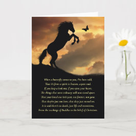 Tarjeta Solidaridad con la pérdida de un caballo querido