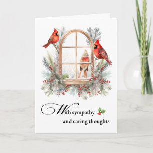 Tarjeta Solidaridad con los pájaros cardinales en la venta