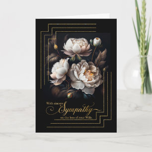 Tarjeta Solidaridad de la esposa Floral de Magnolia blanca