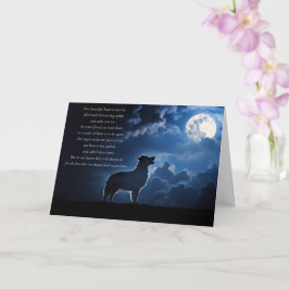 Tarjeta Solidaridad de perro con el poema espiritual Heave