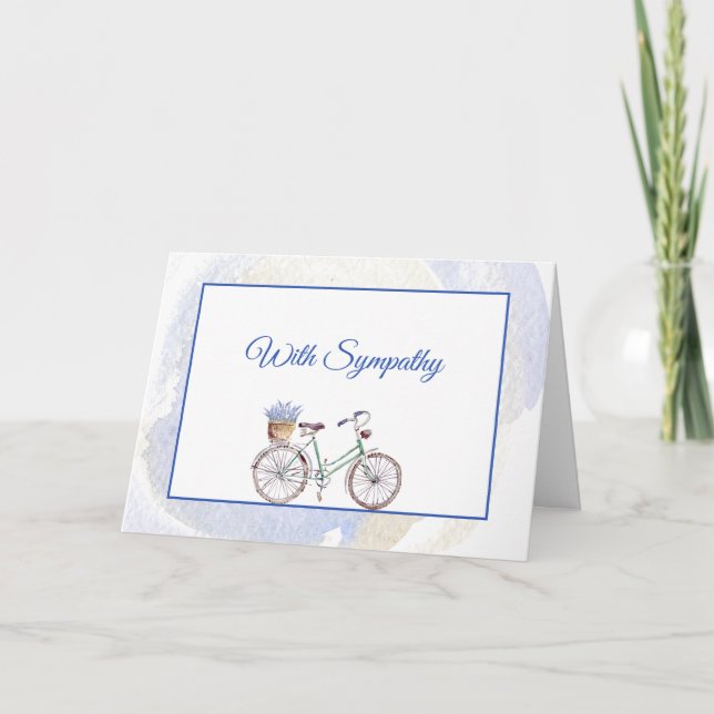 Tarjeta Solidaridad floral Rusa Blue Bicyclender (Anverso)