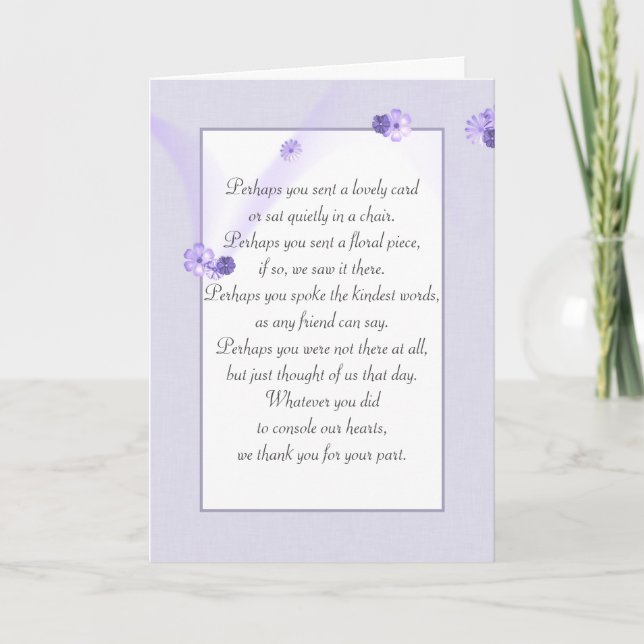 Tarjeta Solidaridad Gracias Frontera Lavender (Anverso)