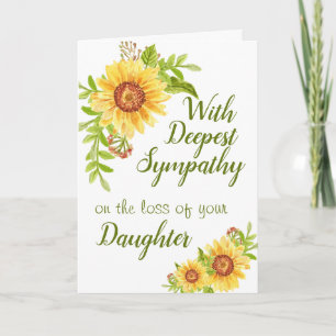 Tarjeta Solidaridad personalizado Floral Hija de girasol