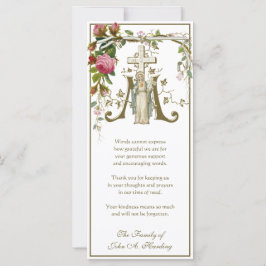 Tarjeta Solidaridad religiosa católica funeraria gracias