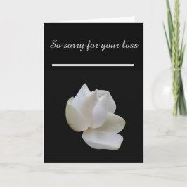 Tarjeta Solidaridad Siento mucho su pérdida Magnolia Blanc