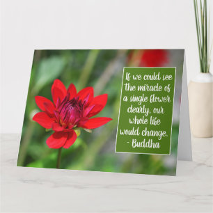 Tarjeta Solitario Red Dahlia Flor Coche Motivador Wisley