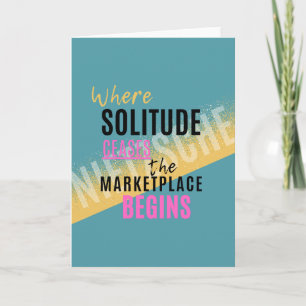 Tarjeta Solitud Introspección Introvert cita Nietzsche