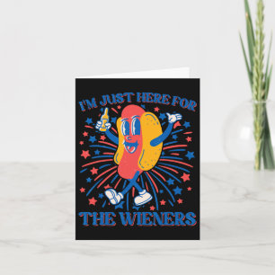 Tarjeta Solo Aquí Por Los Wieners Perro Caliente Divertido