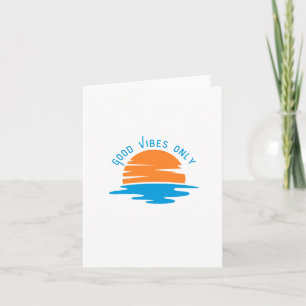 Tarjeta Sólo buenas vibraciones - Diseño de arte de cotiza