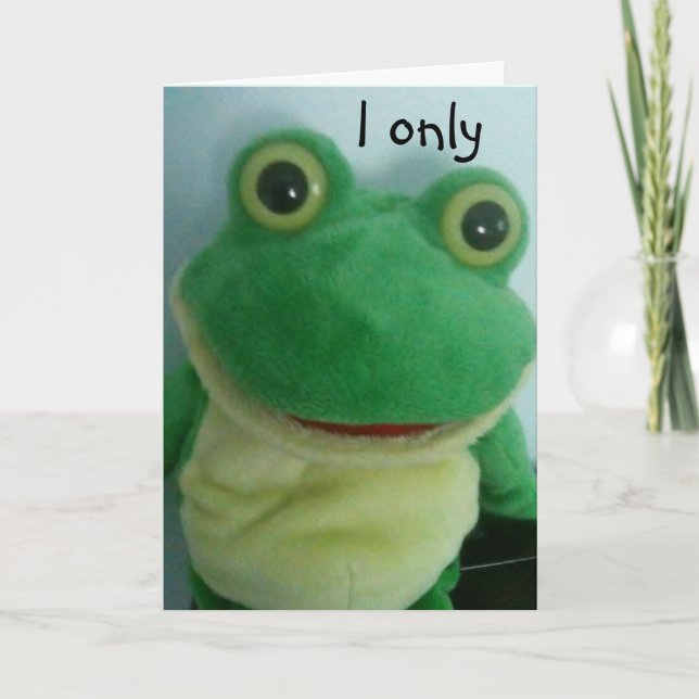 TARJETA SOLO COMO MOSCAS=HUMOR DE CUMPLEAÑOS (Anverso)