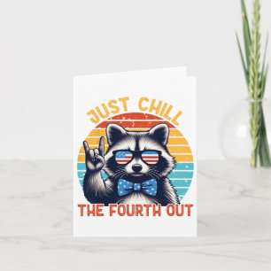 Tarjeta Solo Destrabar El Cuarto Raccoon 4 De Julio Vint