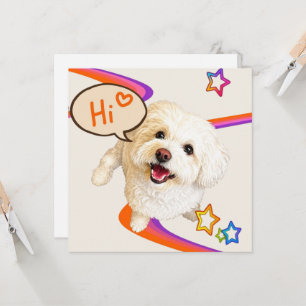 Tarjeta Solo diciendo "Hola"