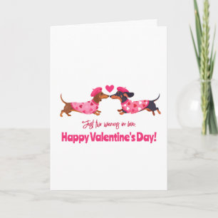 Tarjeta Solo Dos Wieners Enamorados Día de San Valentín