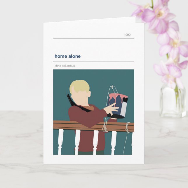 Tarjeta Solo en casa (Orquídea)