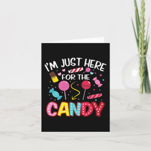 Tarjeta Solo estoy aquí por el Candy Halloween Cute Lollip