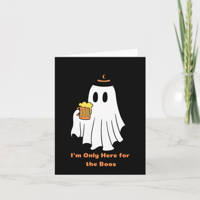 Tarjeta Sólo estoy aquí por el humor espeluznante de Boos  (Anverso)