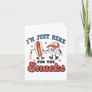 Tarjeta Sólo estoy aquí por los bocadillos de las mujeres 