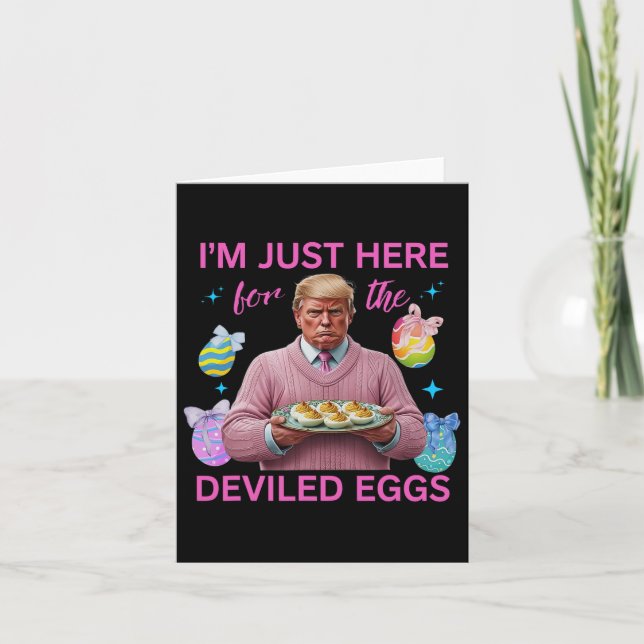 Tarjeta Sólo Estoy Aquí Por Los Huevos Endiablados Diverti (Anverso)