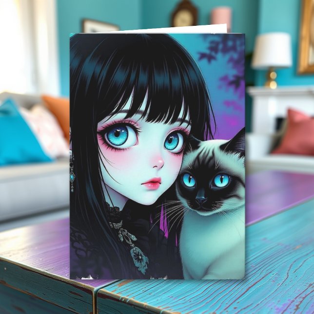 Tarjeta Solo estoy comprobando cómo estás | Chica de anime (Subido por el creador)