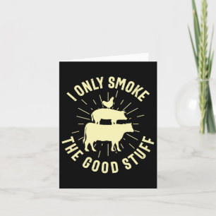 Tarjeta Solo Fumo La Buena Cosa Bbq Parrillada
