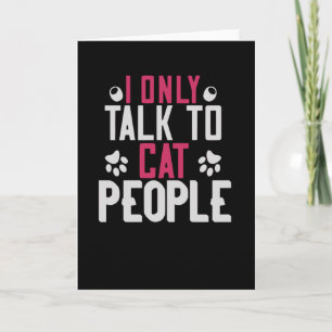 Tarjeta Sólo hablo con Gente de Gatos