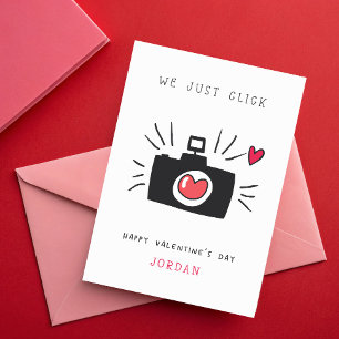 Tarjeta Sólo hacemos clic en El día de San Valentín de cám