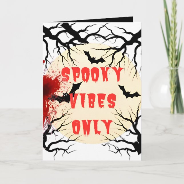 Tarjeta Solo Halloween bats Bloody Card (Anverso)
