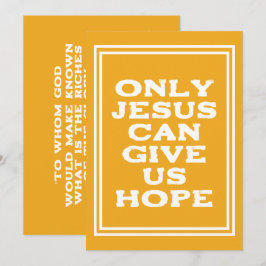 Tarjeta Sólo Jesús Nos Puede Dar Esperanza El Mensaje Cris