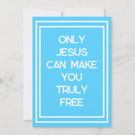 Tarjeta Sólo Jesús Puede Hacer Que El Cristiano Libre Sea 