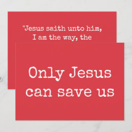 Tarjeta Sólo Jesús Puede Salvarnos El Mensaje Del Evangeli