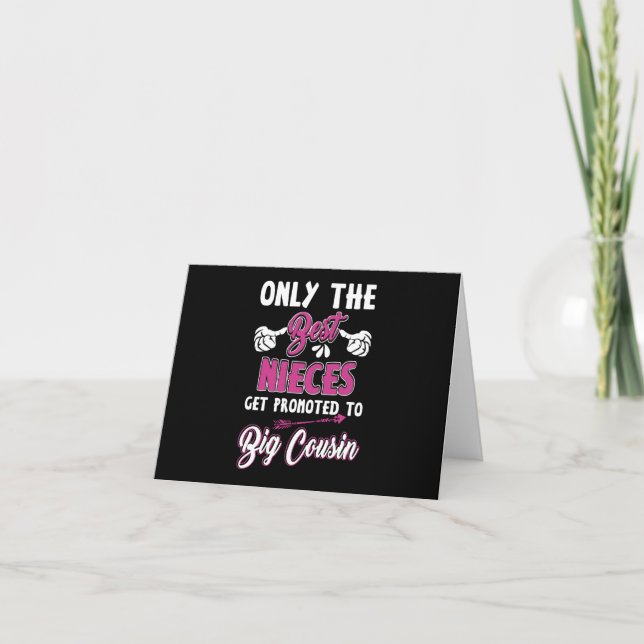 Tarjeta Sólo Las Mejores Niñas Se Promocionan A Gran Primo (Anverso)