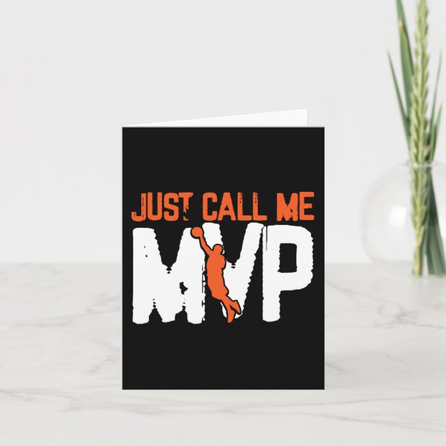 Tarjeta Solo llámame jugador de baloncesto MVP (Anverso)