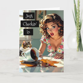 Tarjeta Sólo marcando | Gracioso café derramado