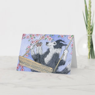 Tarjeta Sólo nadando en la flor