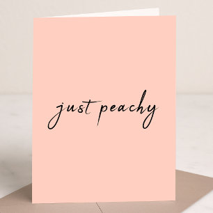 Tarjeta Sólo Peachy   Guión Minimalista moderno