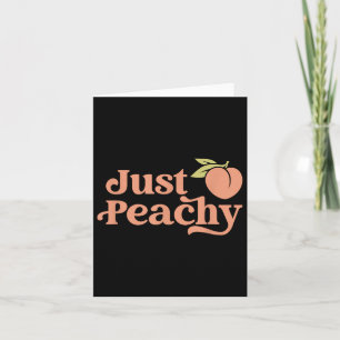 Tarjeta Solo Peachy Retro 70 Georgia Peaches Summer Fruit
